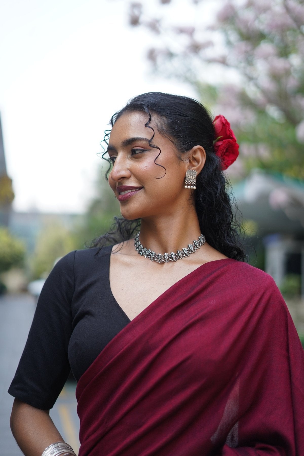 Beet Office saree - Eternity by Sakshi