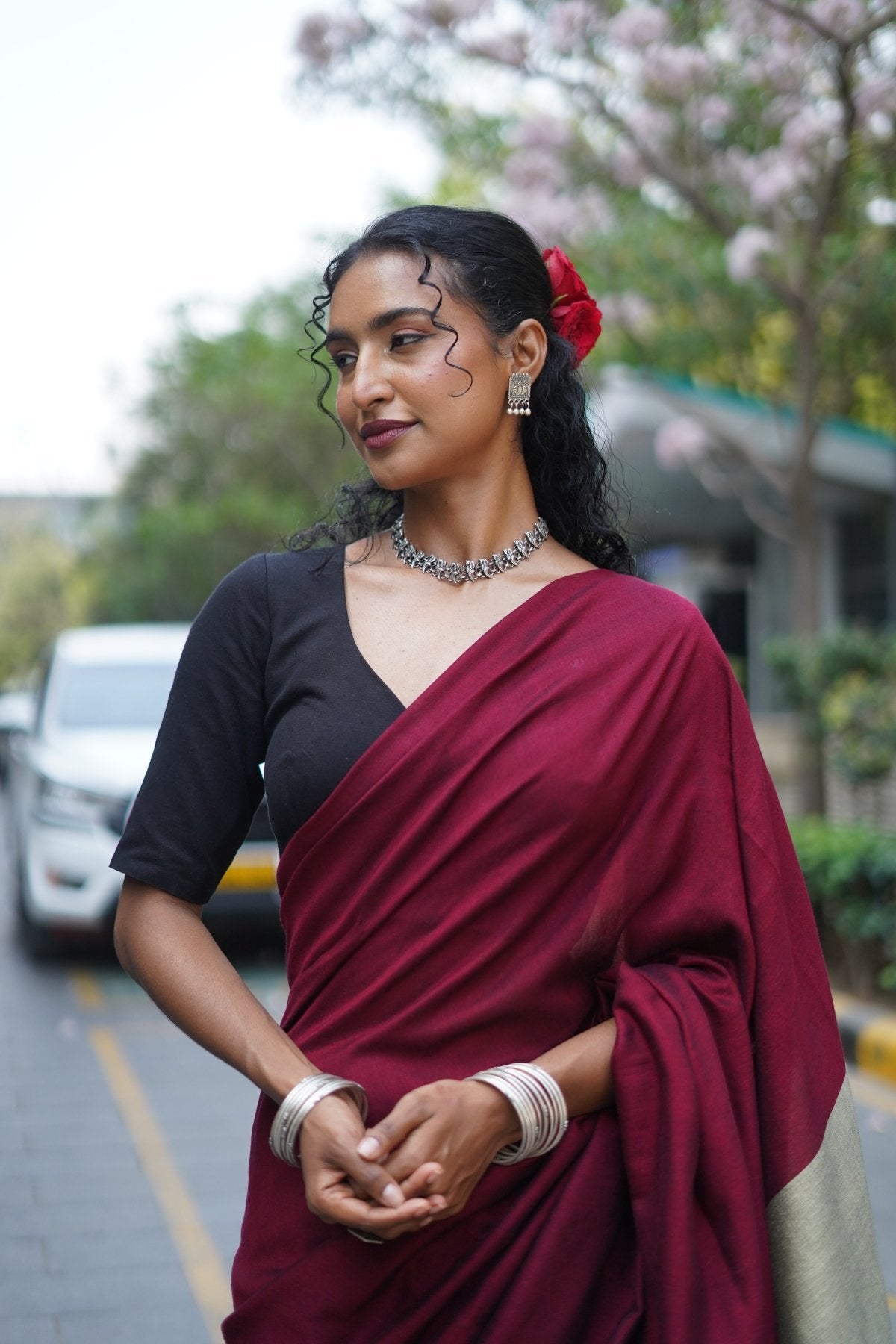 Beet Office saree - Eternity by Sakshi