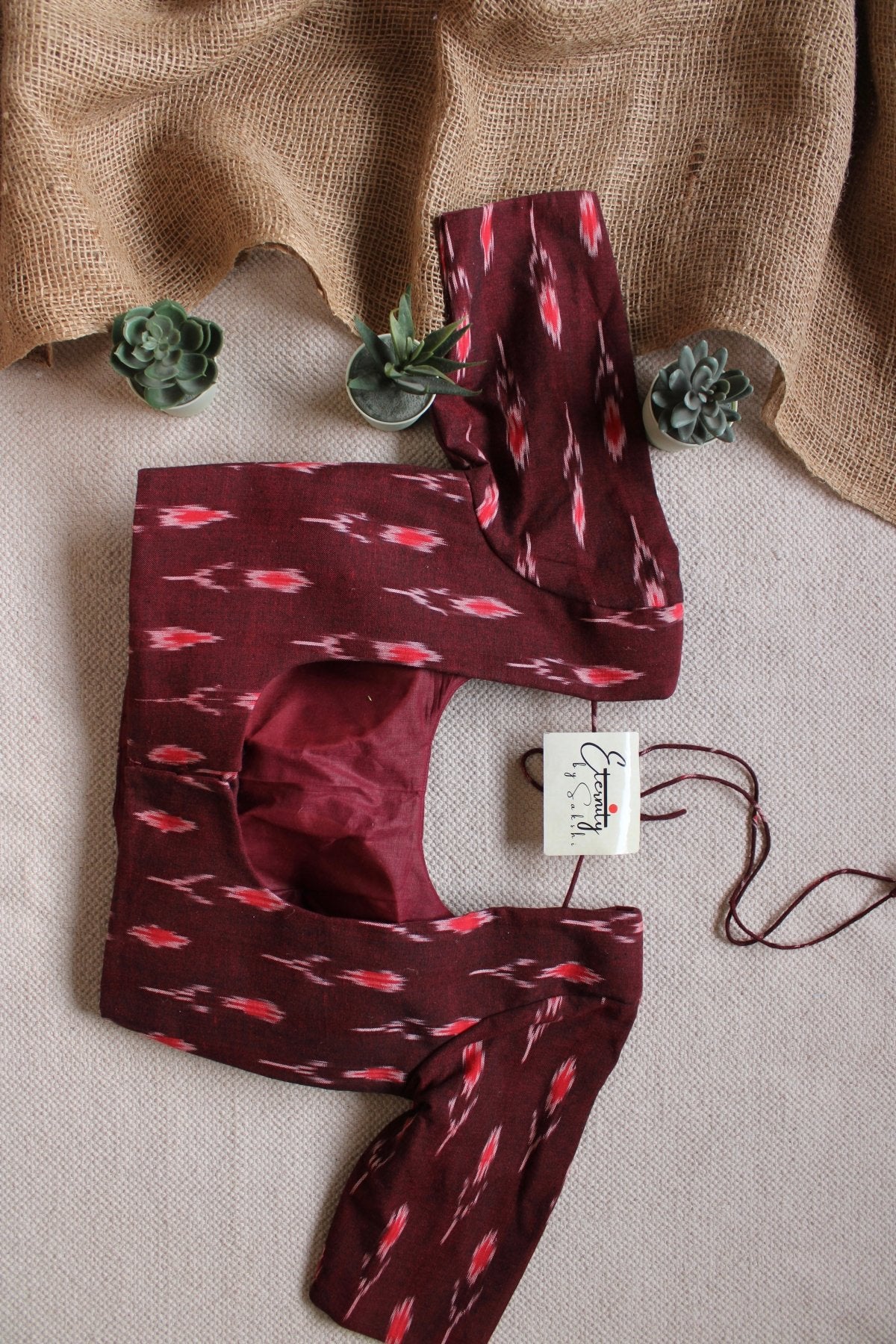 Cherry Ikkat Blouse - Eternity by Sakshi