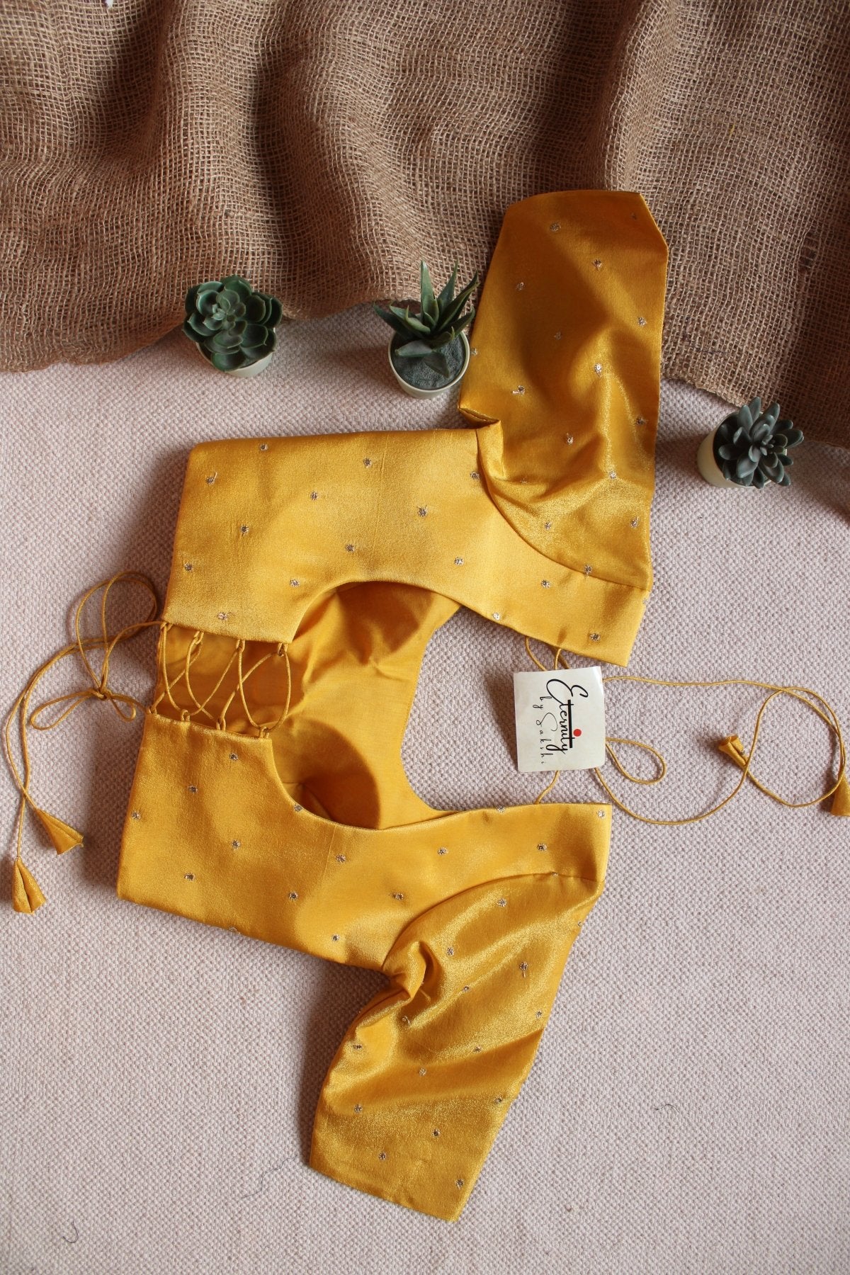 Yellow Tissue Blouse - Eternity by Sakshi