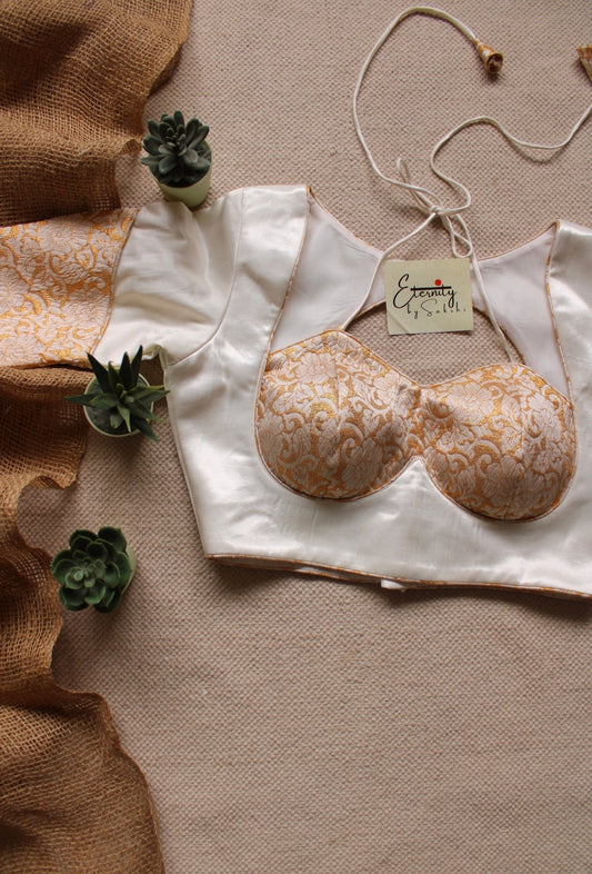 White Glam Blouse - Eternity by Sakshi