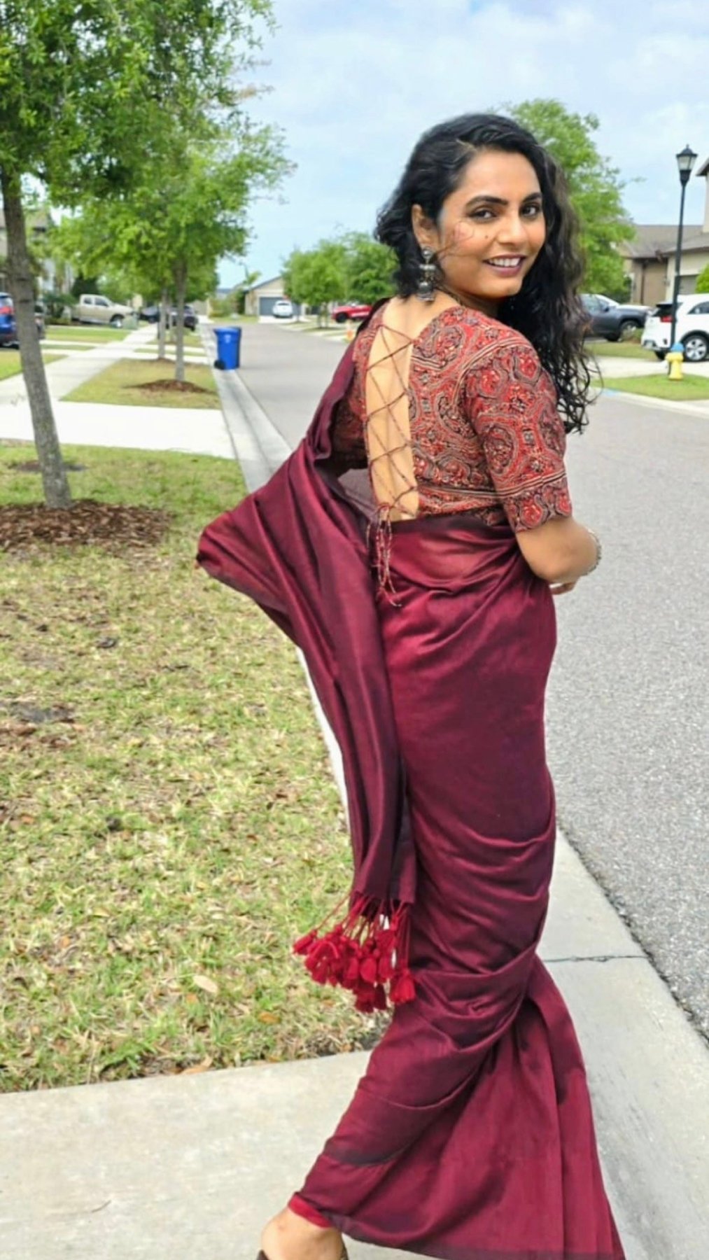 Ajrakh Backless Blouse - Eternity by Sakshi