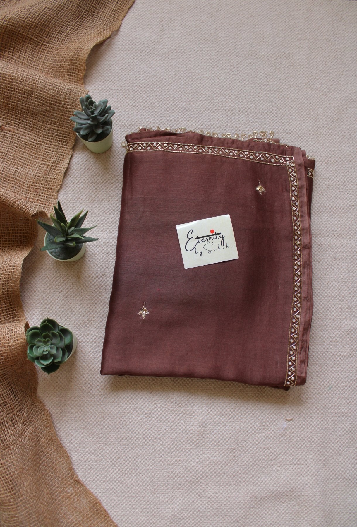 Brown Nazrana Saree - Eternity by Sakshi