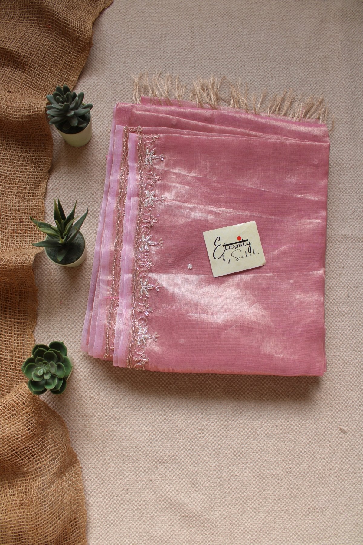 Pink Handwork Raaz Saree - Eternity by Sakshi