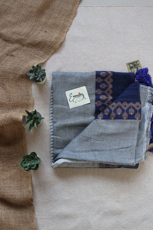 Blue Mohe Saree - Eternity by Sakshi