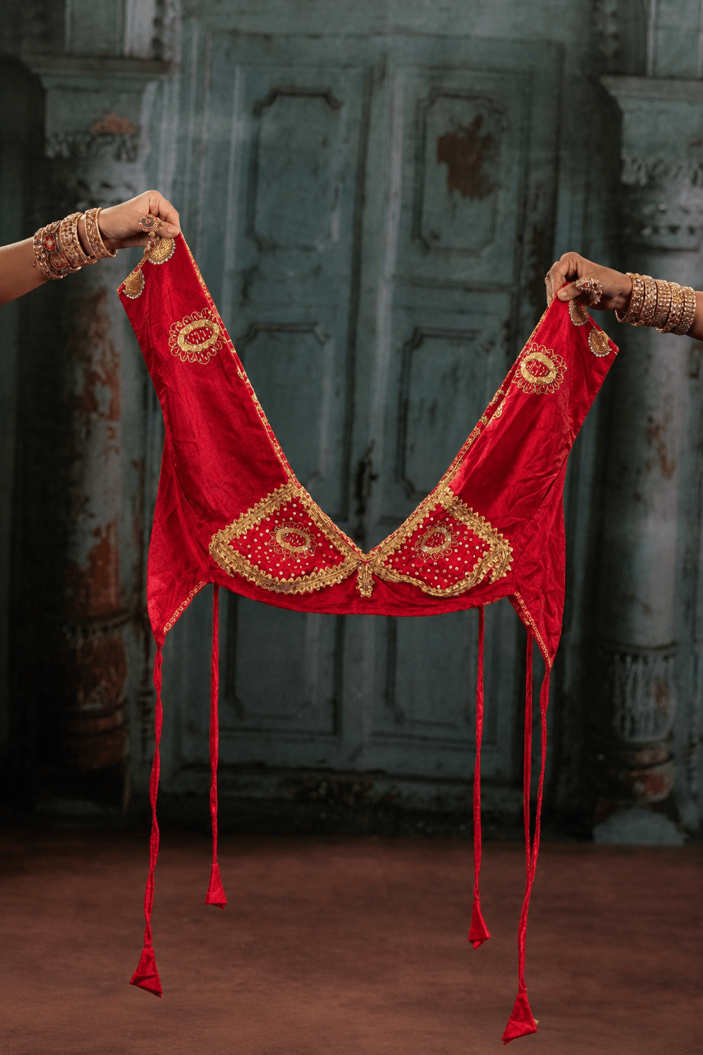Nayab Red Aangi Blouse - Eternity by Sakshi