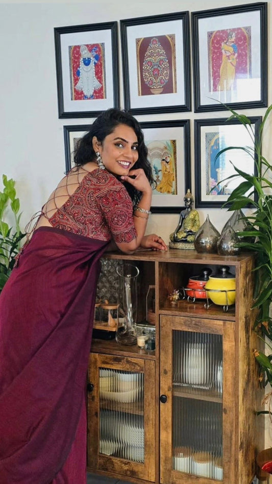 Ajrakh Backless Blouse - Eternity by Sakshi