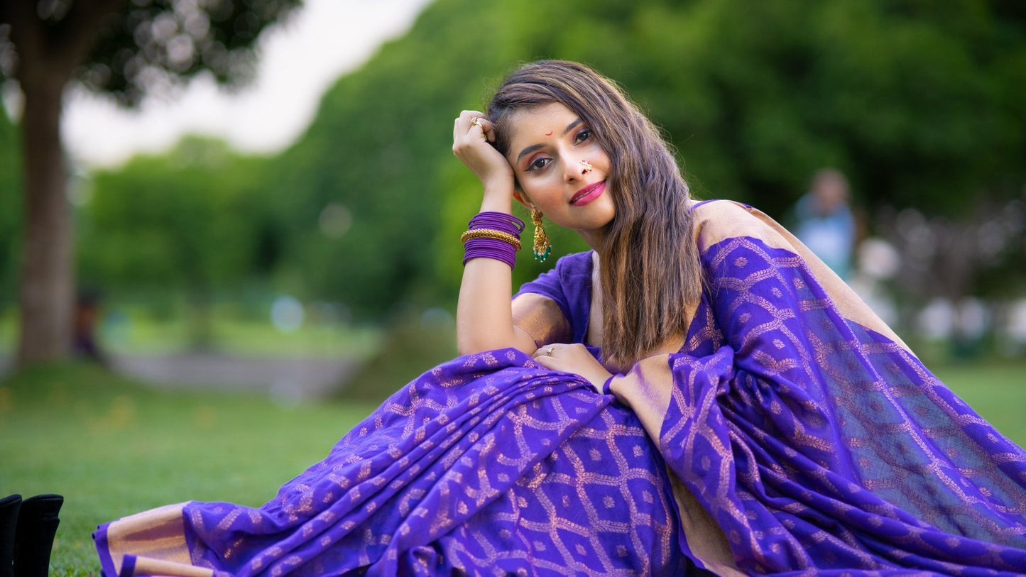 Purple Embrace Saree - Eternity by Sakshi