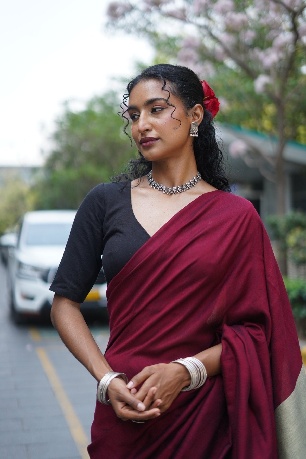 Beet Office saree - Eternity by Sakshi