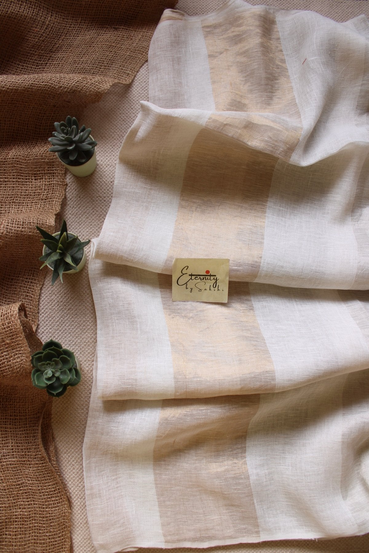 White Nayana Saree - Eternity by Sakshi