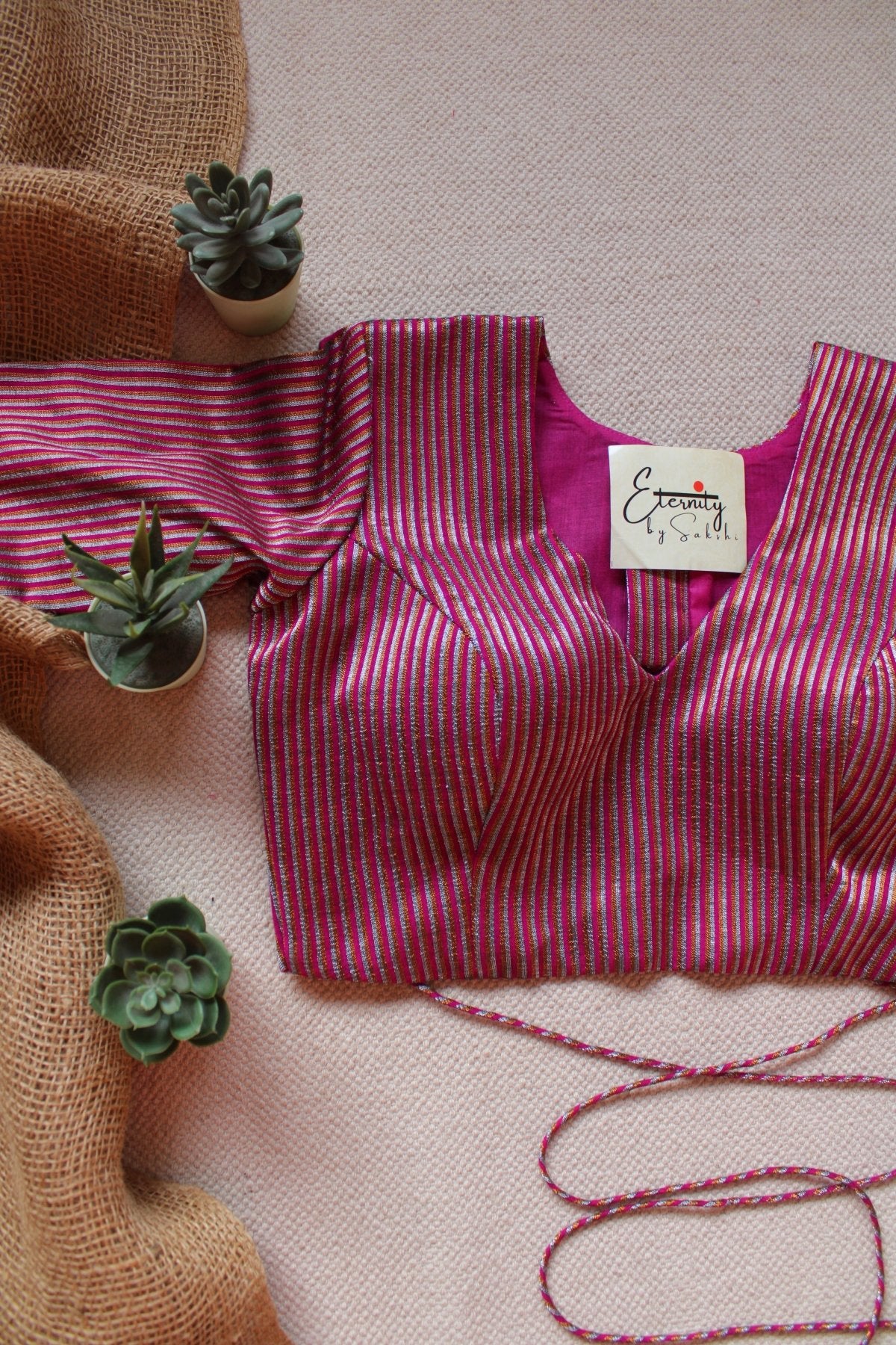 Pink Rimjhim Blouse - Eternity by Sakshi