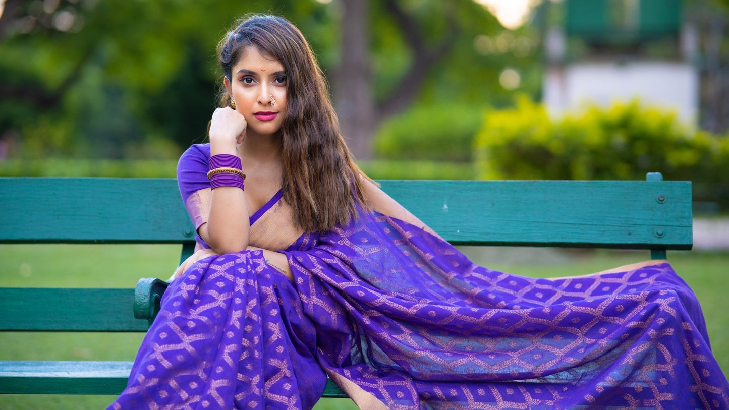 Purple Embrace Saree - Eternity by Sakshi