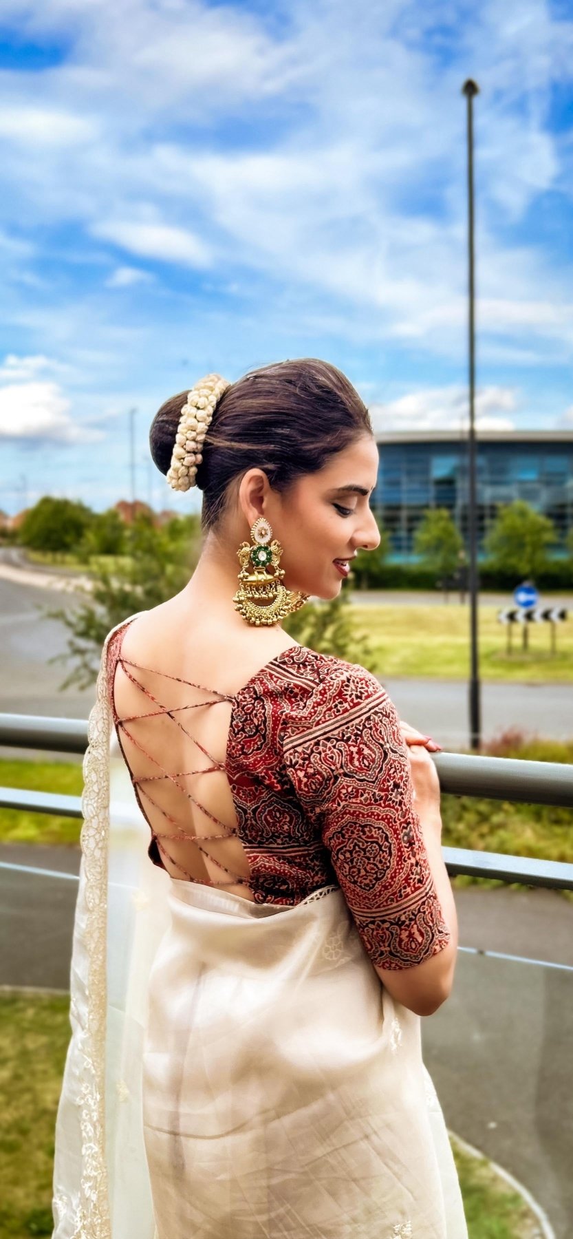 Ajrakh Backless Blouse - Eternity by Sakshi