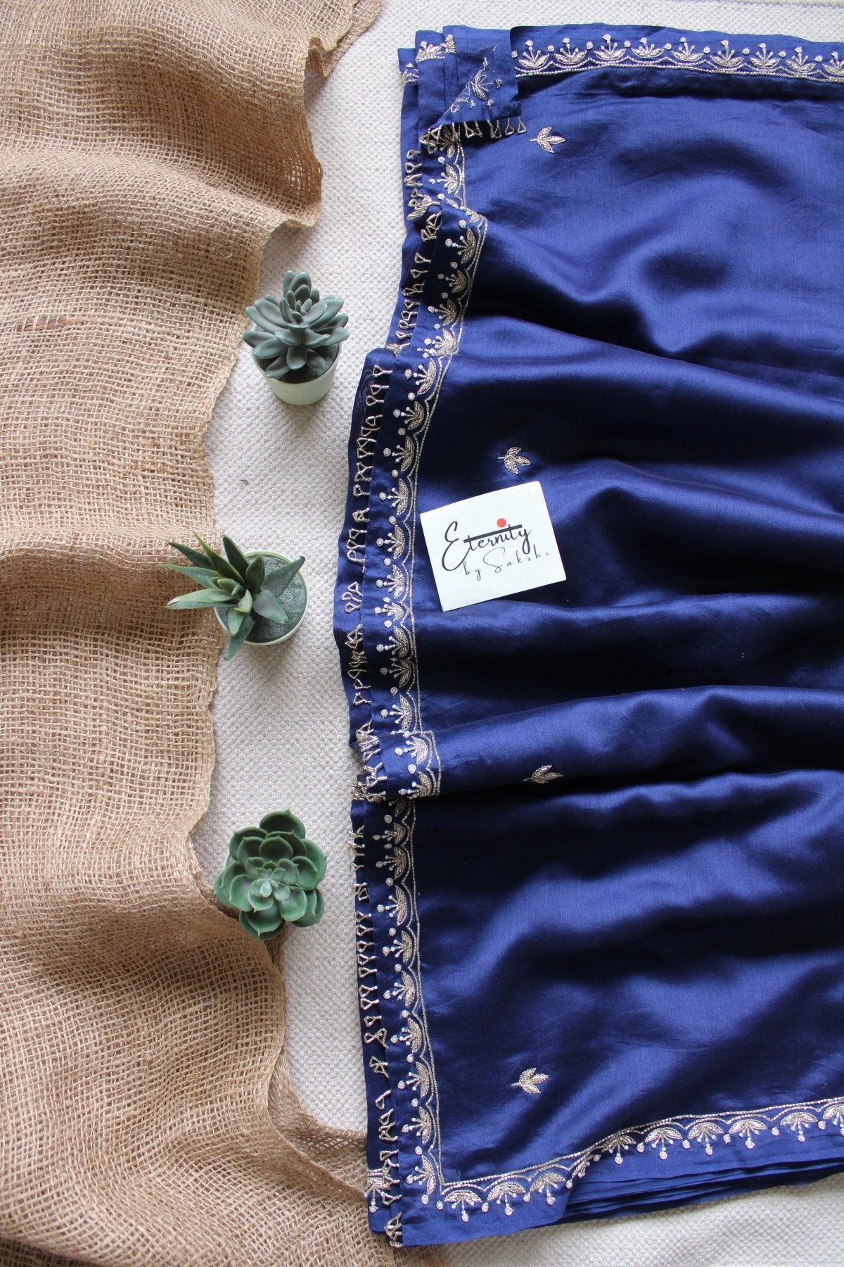 Blue Nazrana Saree - Eternity by Sakshi
