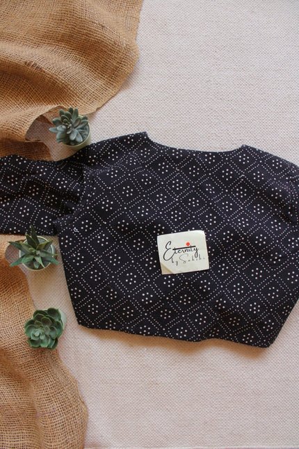Black Vanilla Ajrakh Limited Edition Blouse - Eternity by Sakshi