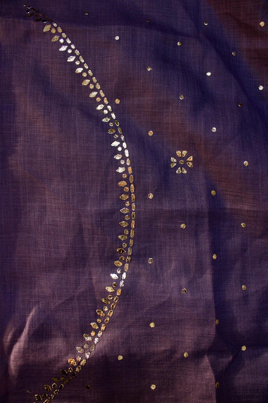 Purple Linen Unstitched Mens Kurta Fabric 01 - Eternity by Sakshi