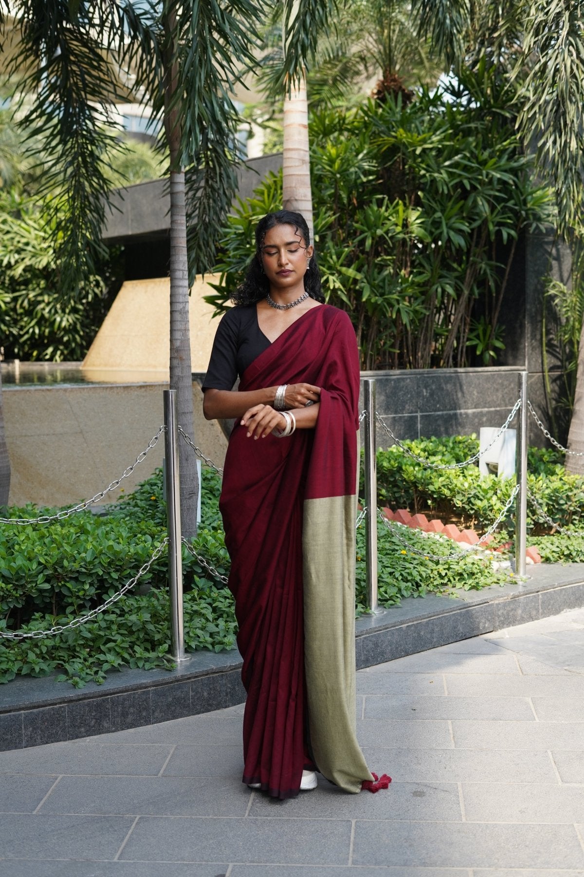 Beet Office saree - Eternity by Sakshi