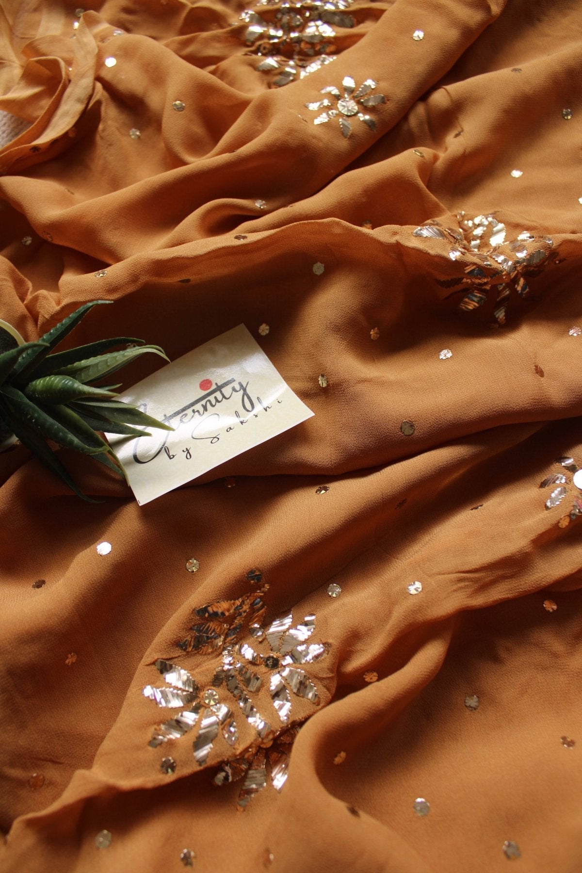 Pale Yellow Kamdani Mukesh Handwork Saree - Eternity by Sakshi