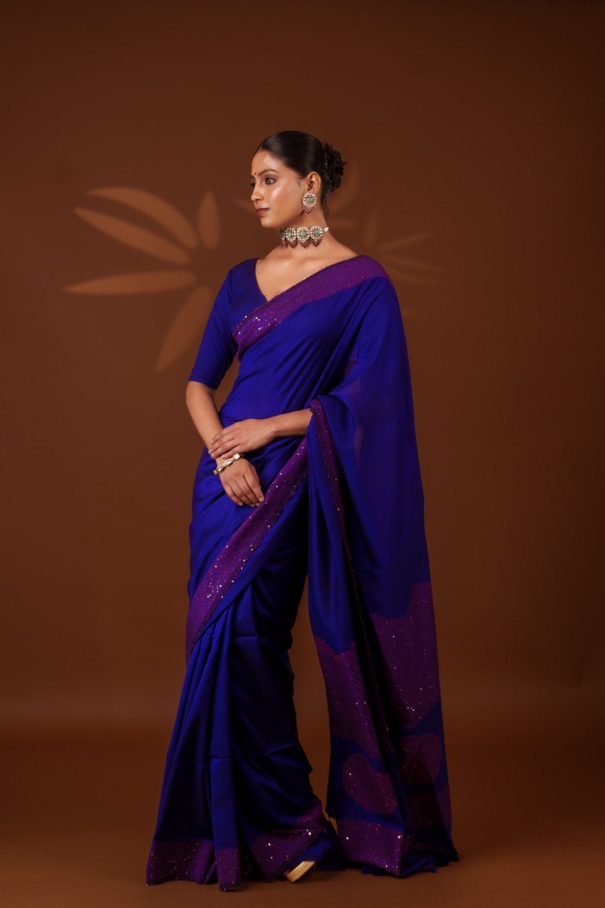Blue Shakti saree - Eternity by Sakshi