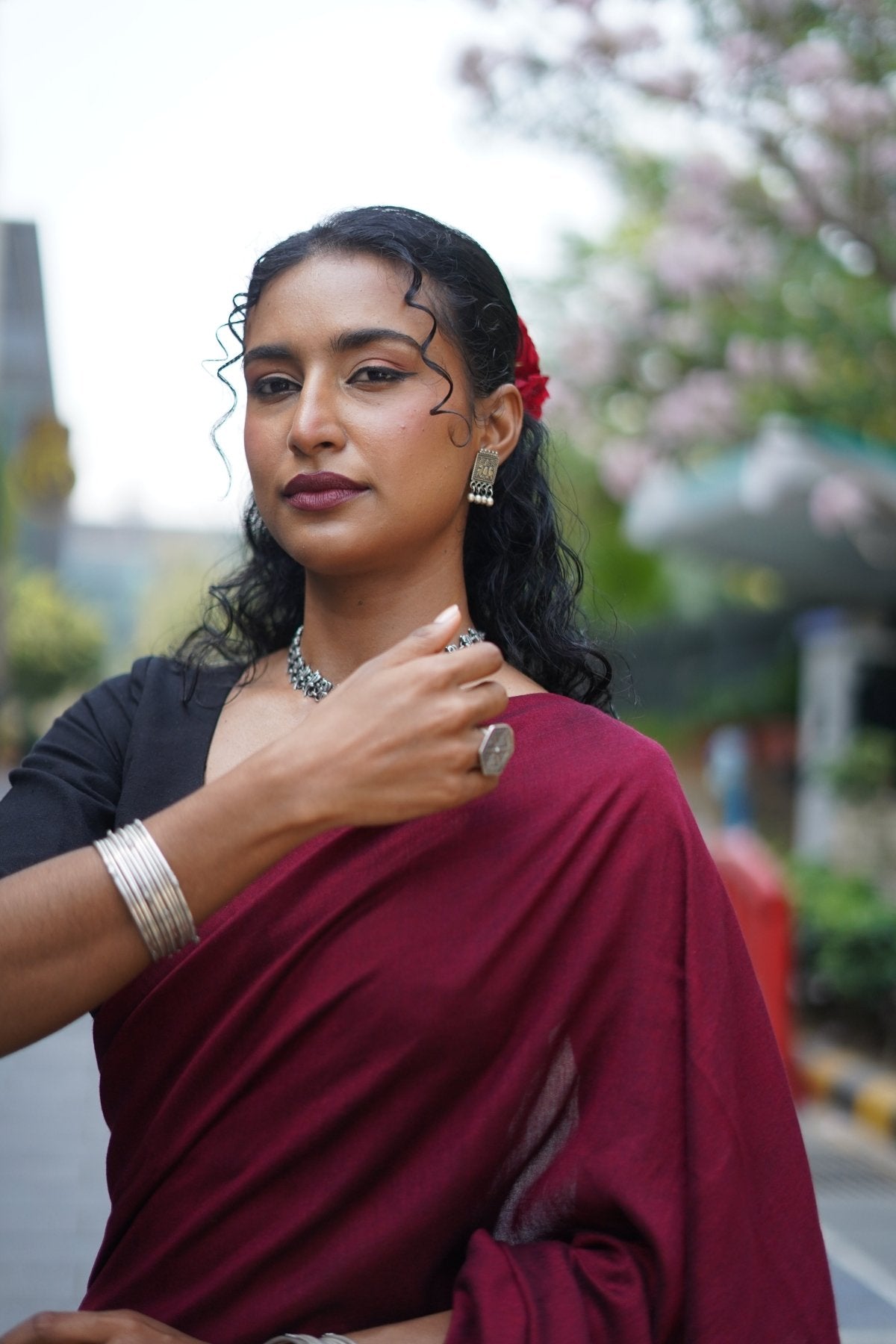 Beet Office saree - Eternity by Sakshi