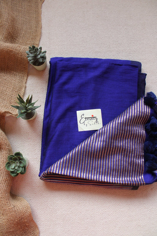 Blue Ramya Saree + Blue Rimjhim Blouse Combo - Eternity by Sakshi