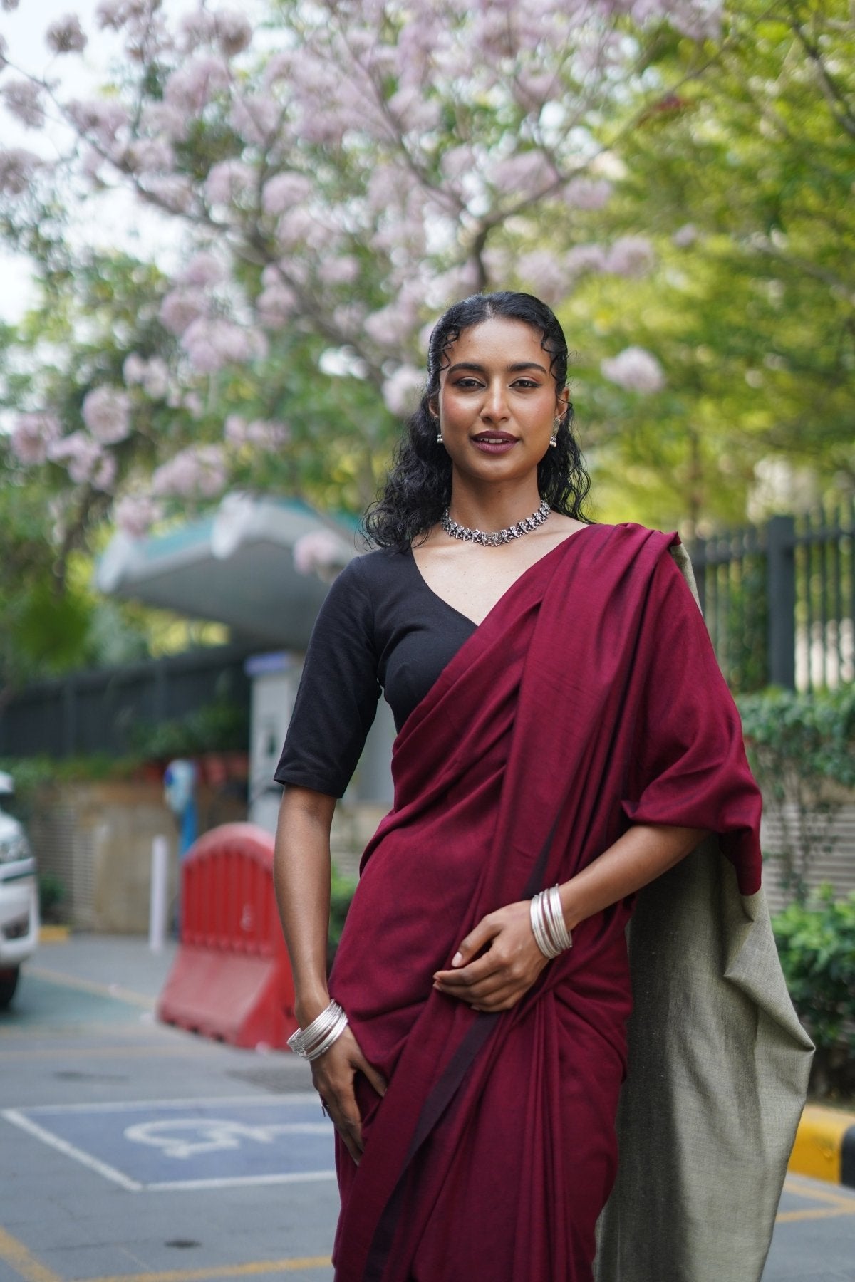 Beet Office saree - Eternity by Sakshi