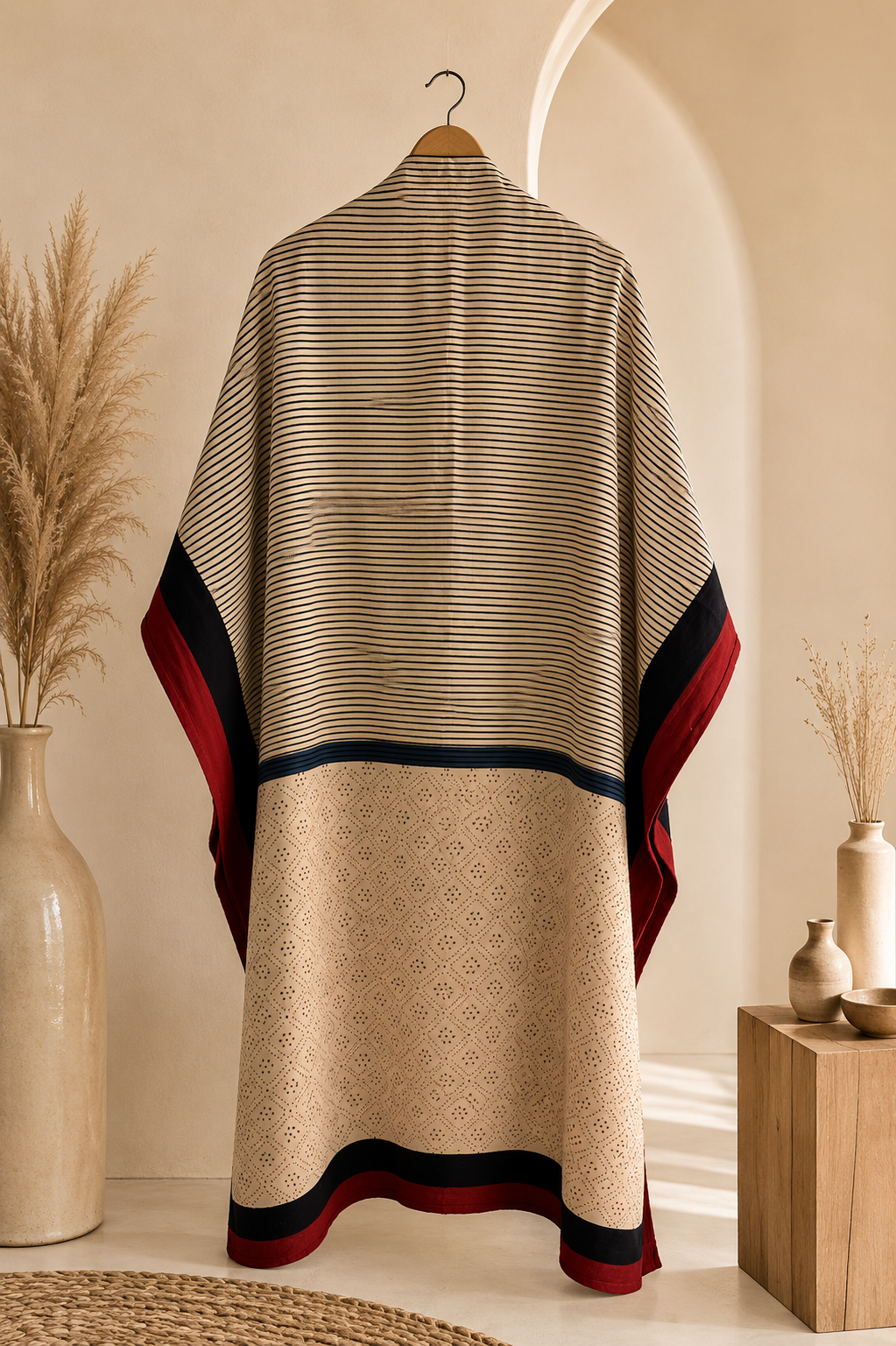 Kaftan Fabric Vanilla Stripes
