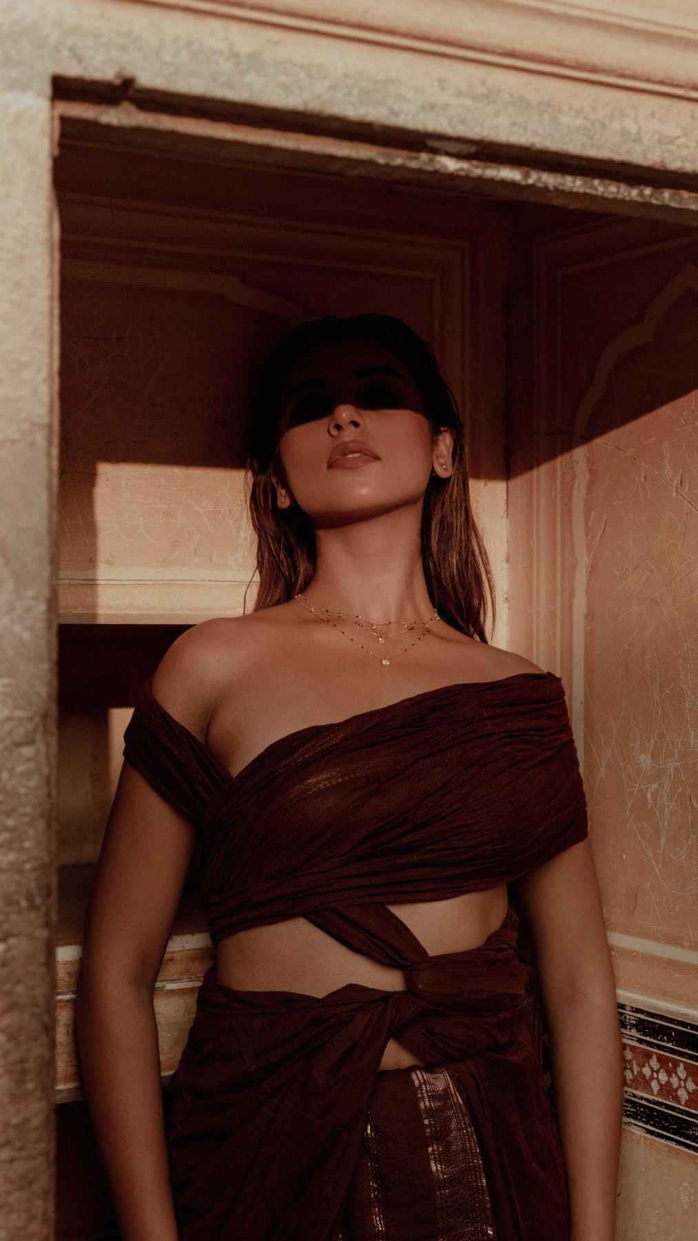 Brown Champa Saree - Eternity by Sakshi