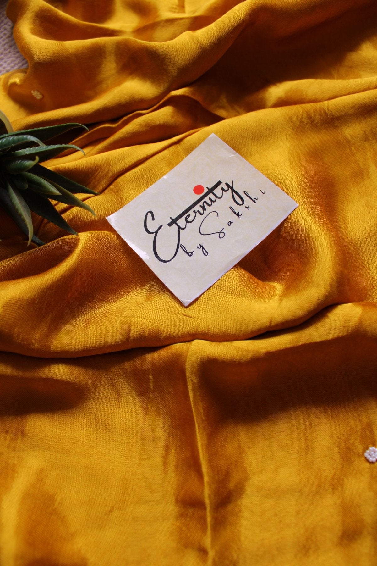 Yellow Modal Handwork Saree - Eternity by Sakshi