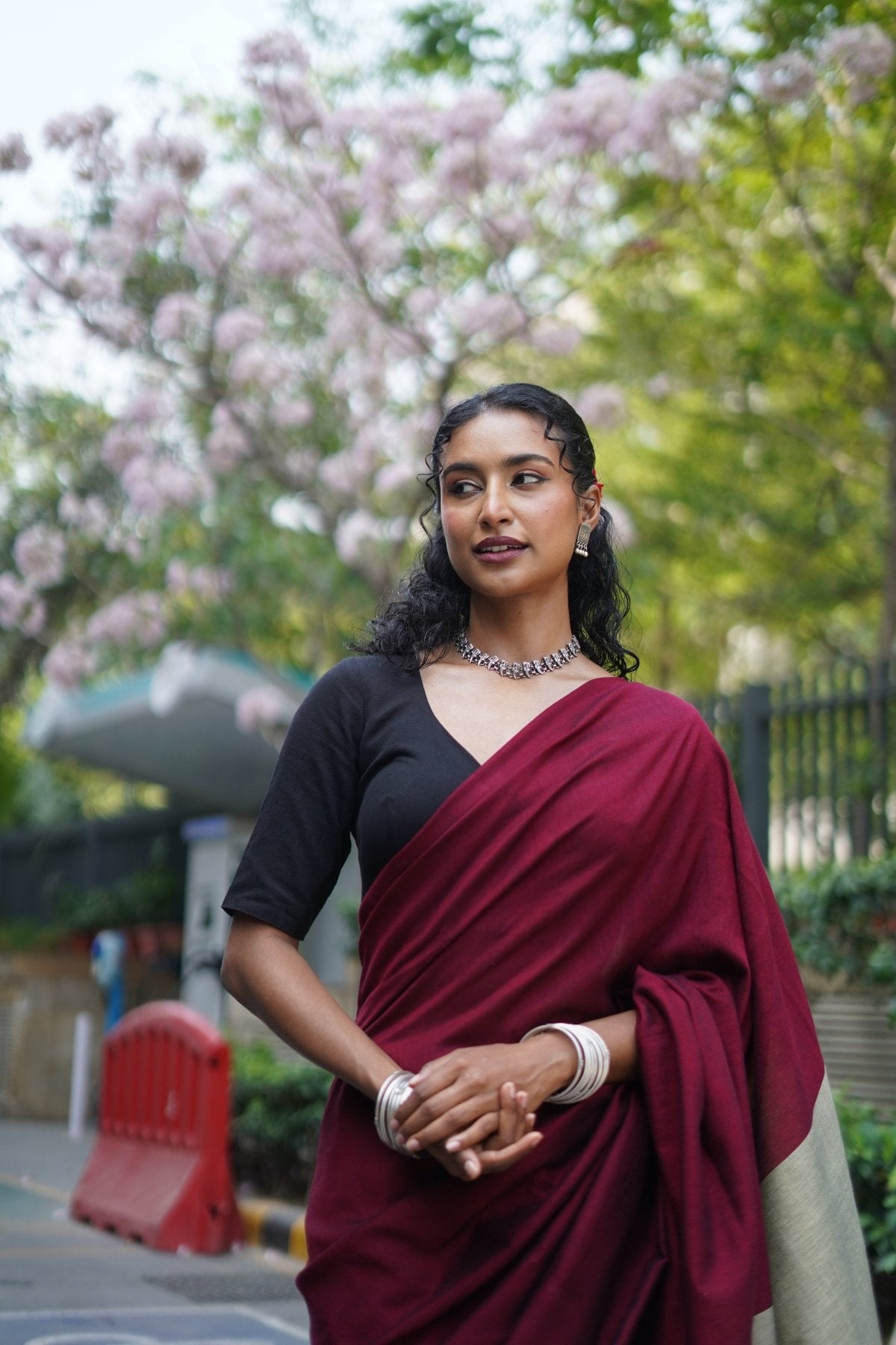Beet Office saree - Eternity by Sakshi