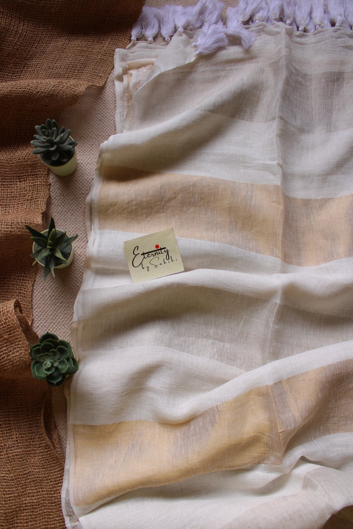 White Nayana Saree - Eternity by Sakshi