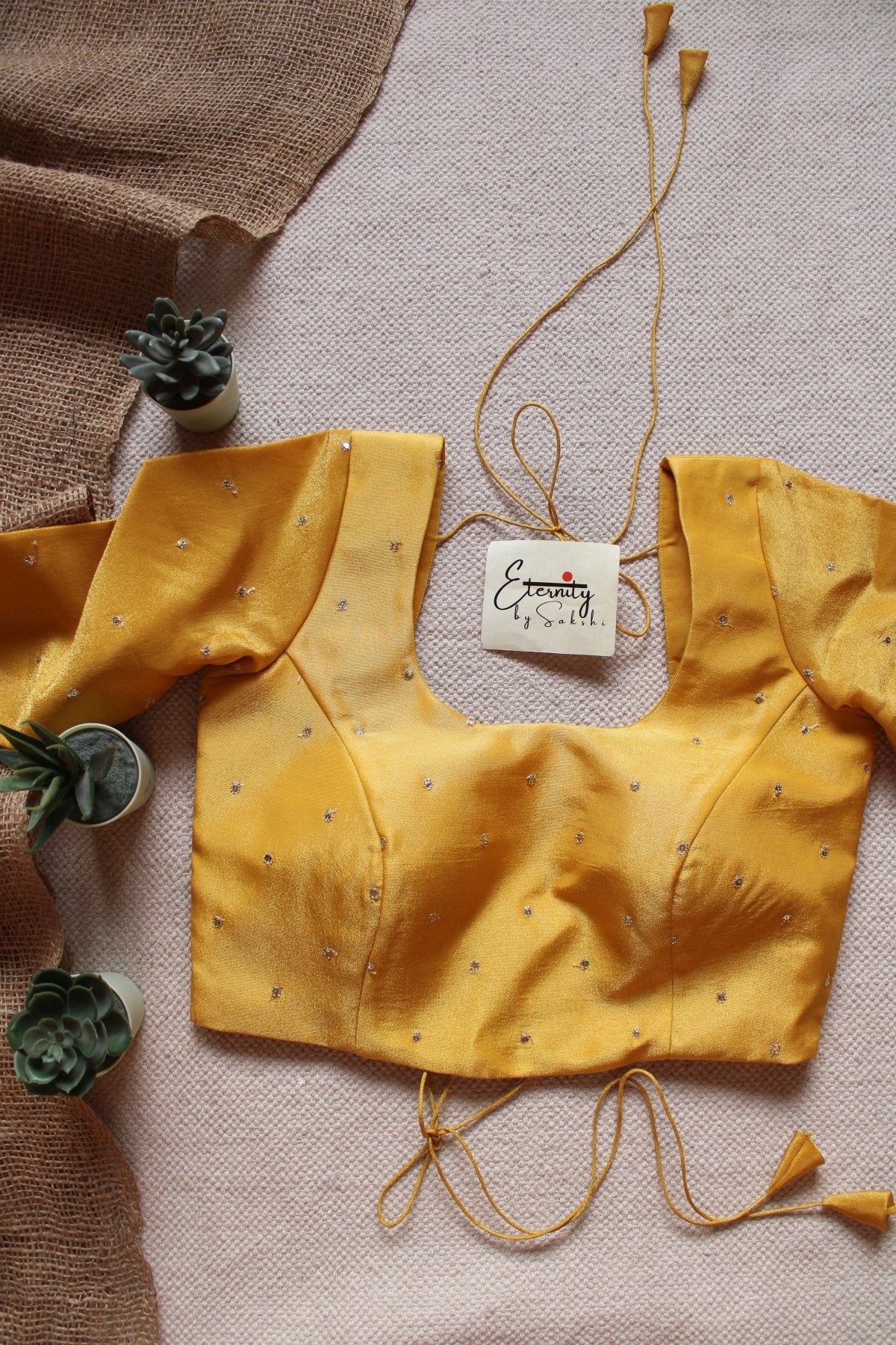 Yellow Tissue Blouse - Eternity by Sakshi