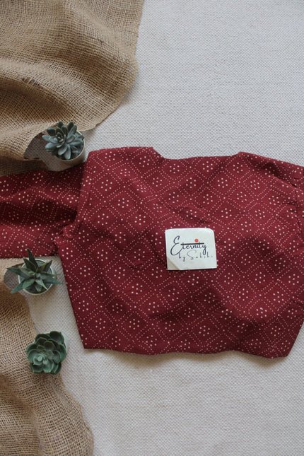 Maroon Vanilla Ajrakh Limited Edition Blouse - Eternity by Sakshi