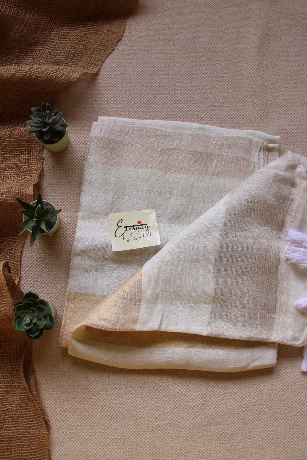 White Nayana Saree - Eternity by Sakshi