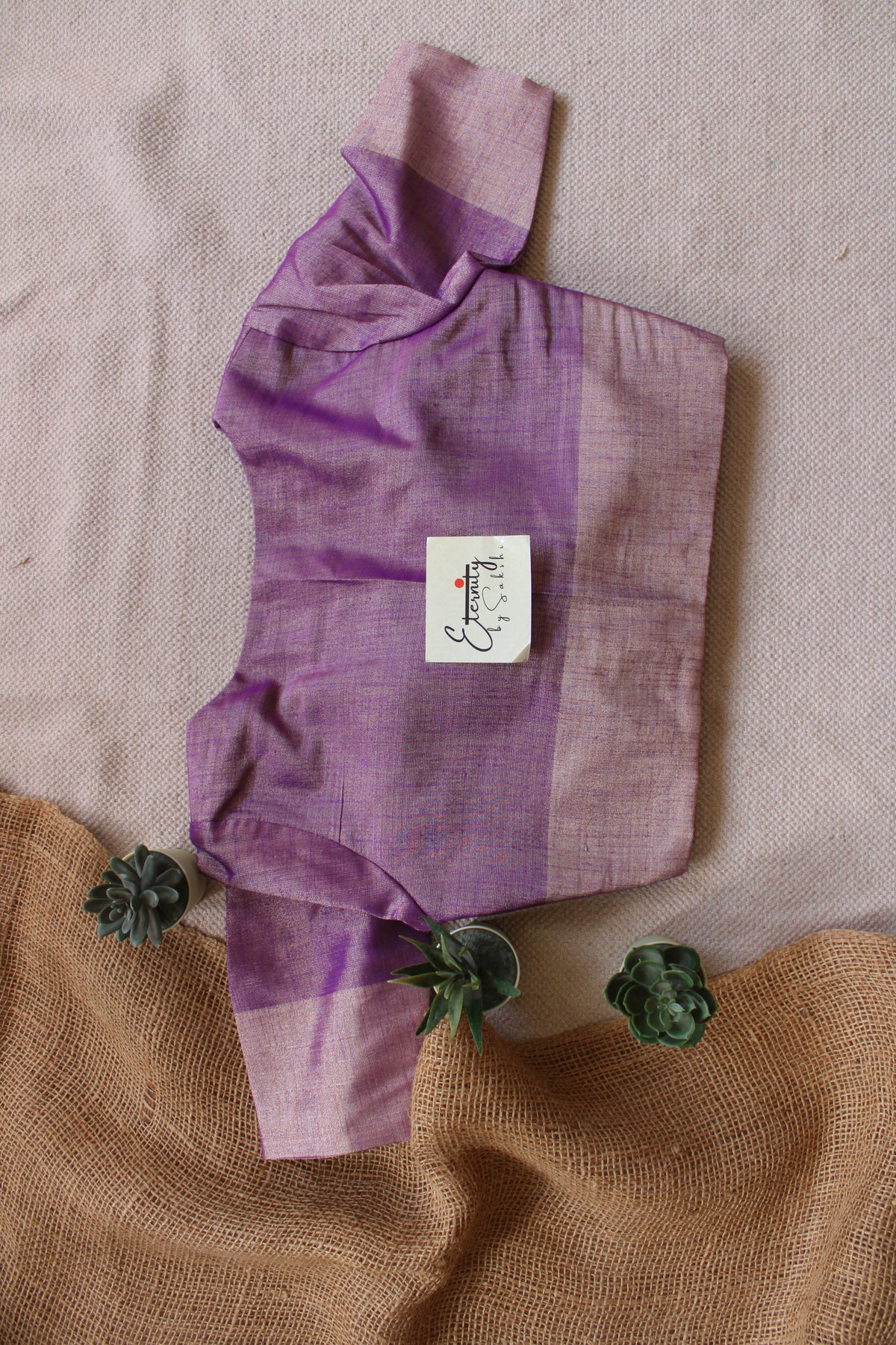 Purple Metallic Tissue Blouse