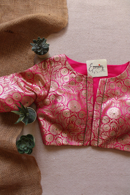 Pink Utsav Brocade Blouse - Eternity by Sakshi