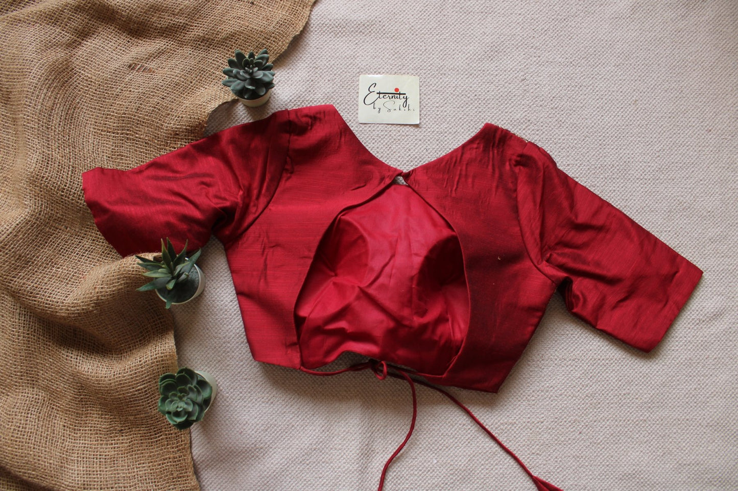 Maroon Gulnaar Brocade Blouse - Eternity by Sakshi