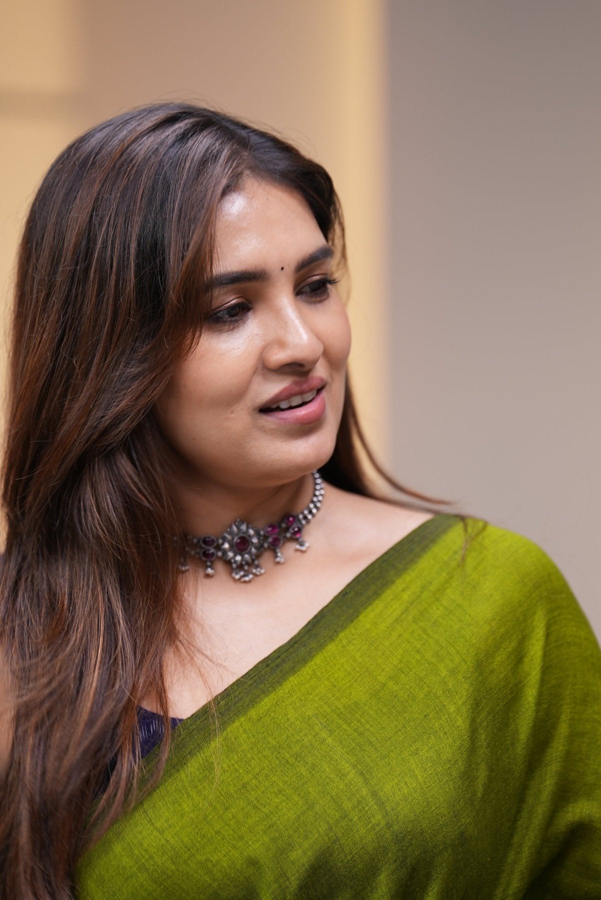 Green Rozana Saree - Eternity by Sakshi