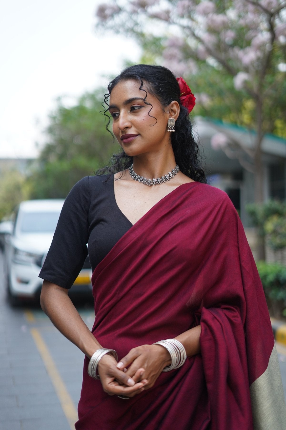 Beet Office saree - Eternity by Sakshi