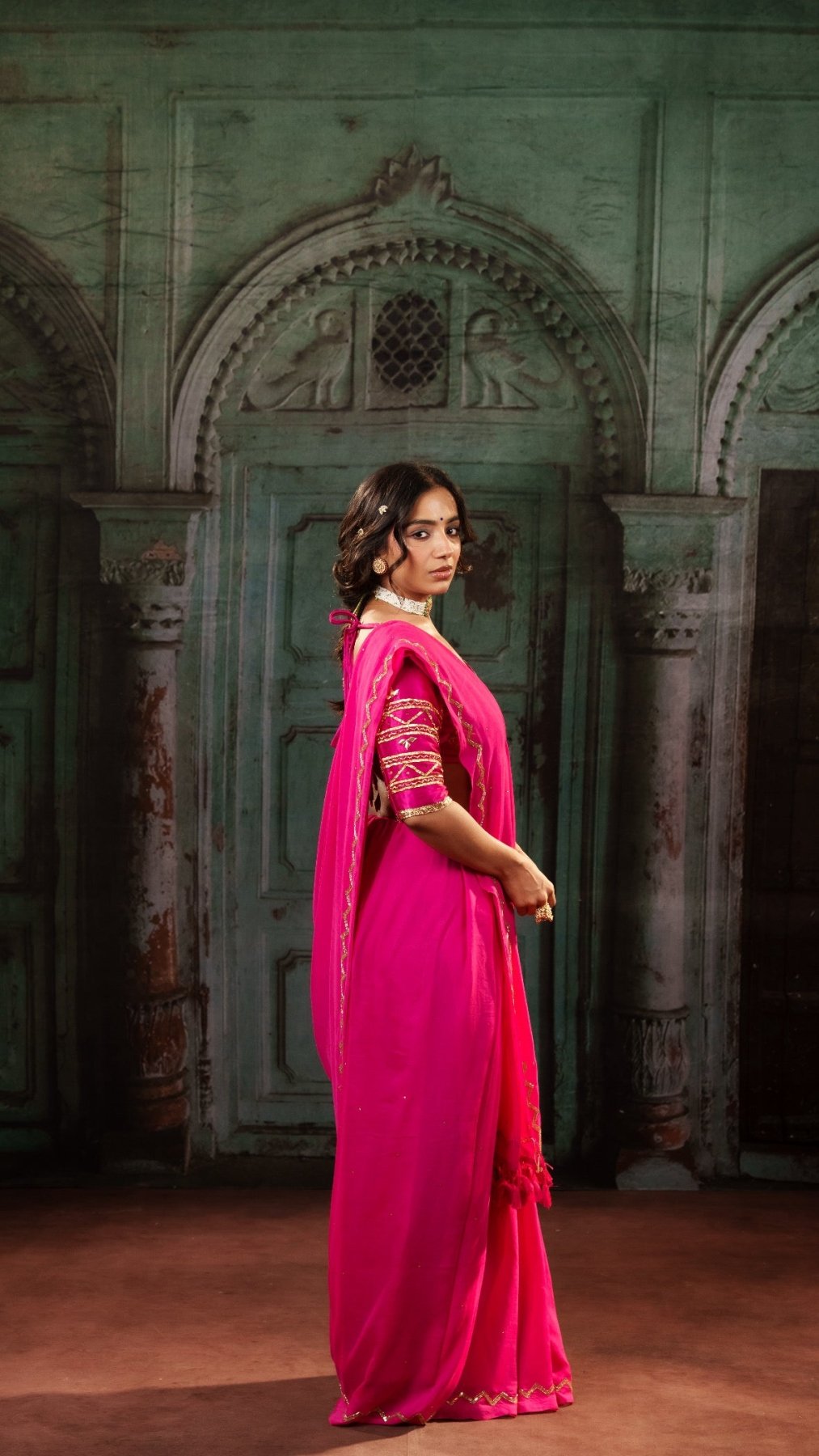 Rani Noor Saree + Rani Aangi Blouse Combo