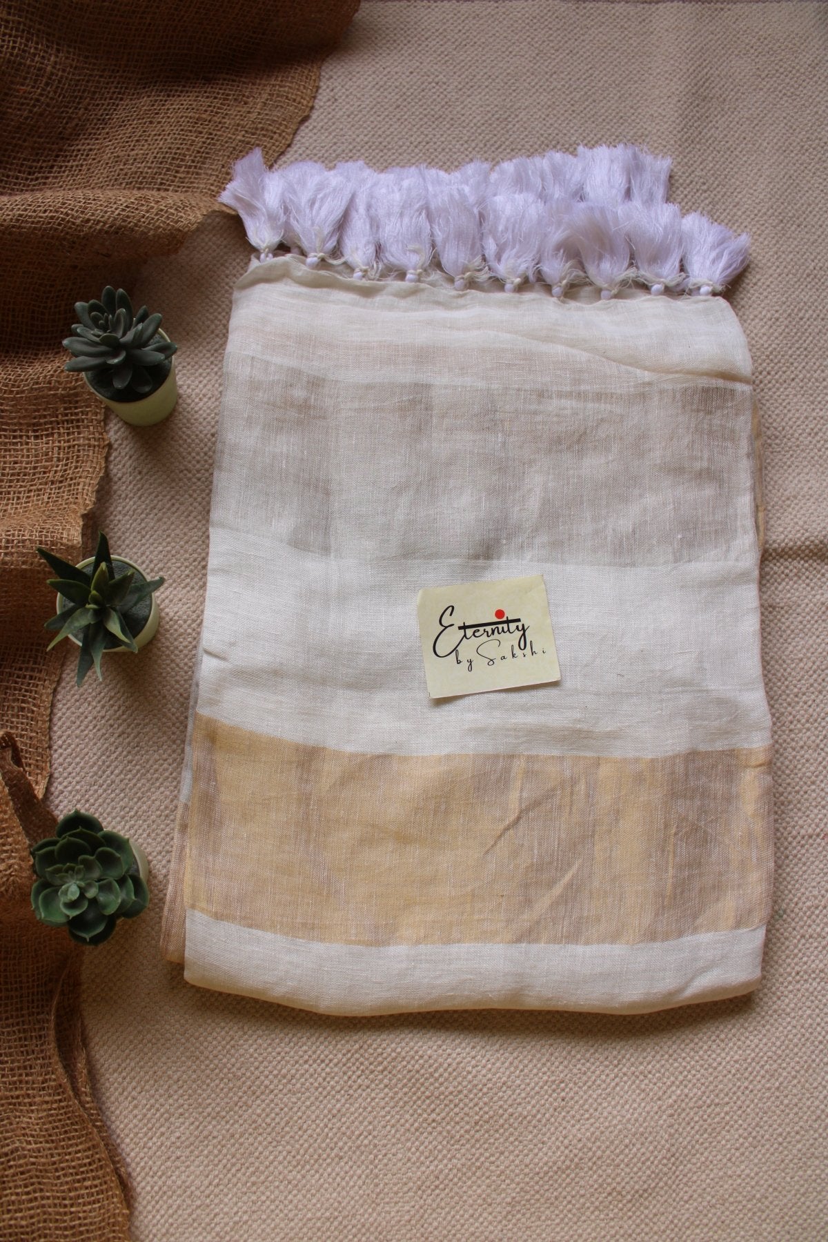 White Nayana Saree - Eternity by Sakshi