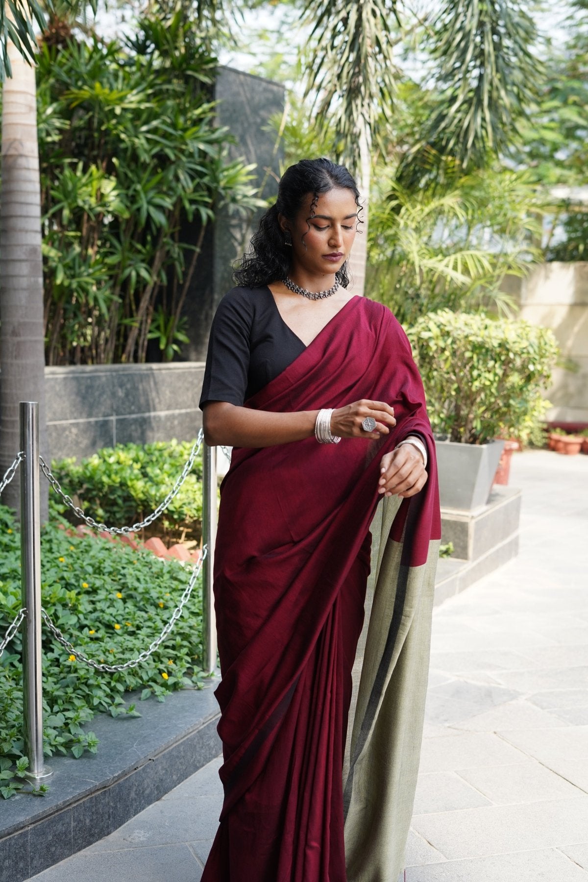 Beet Office saree - Eternity by Sakshi