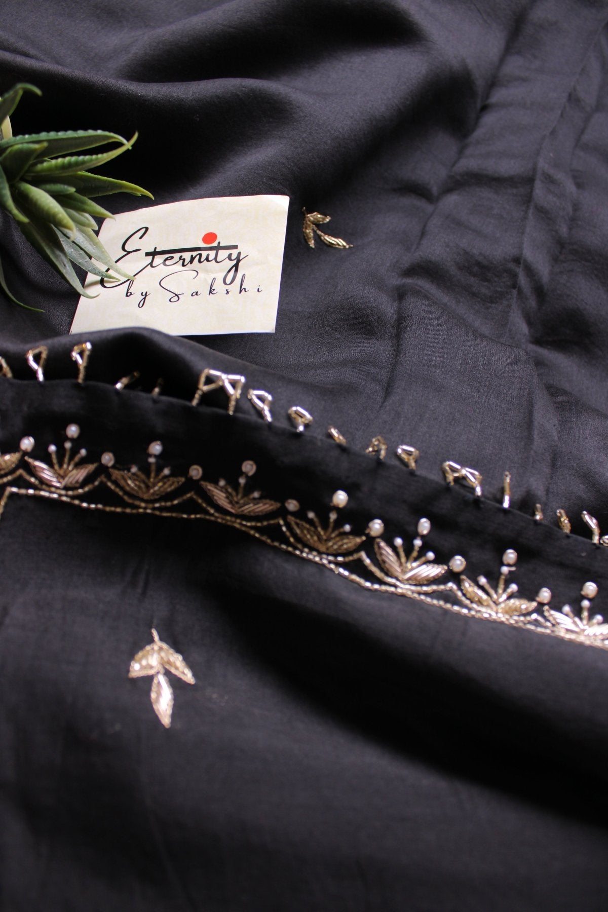 Black Nazrana Saree - Eternity by Sakshi