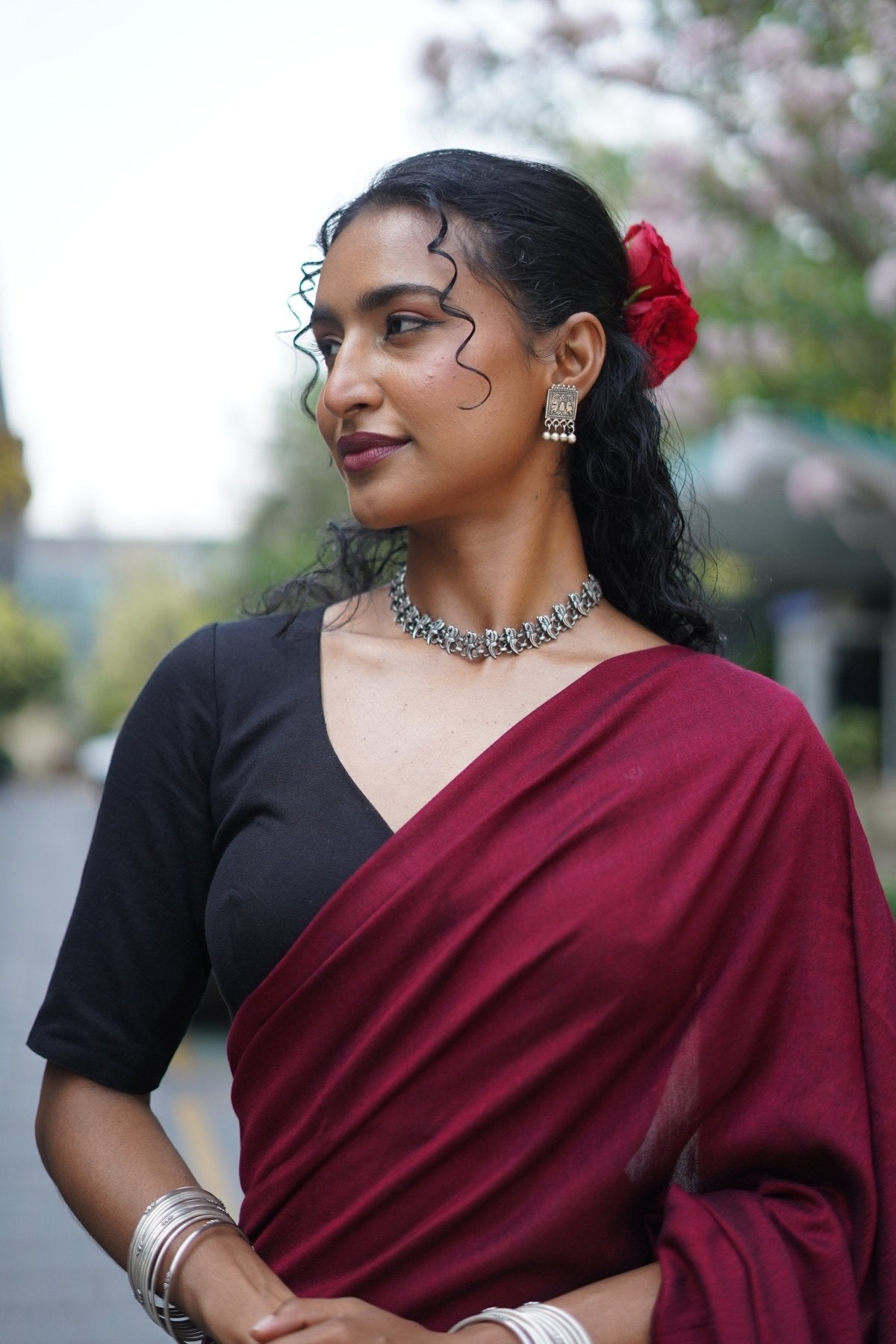 Beet Office saree - Eternity by Sakshi