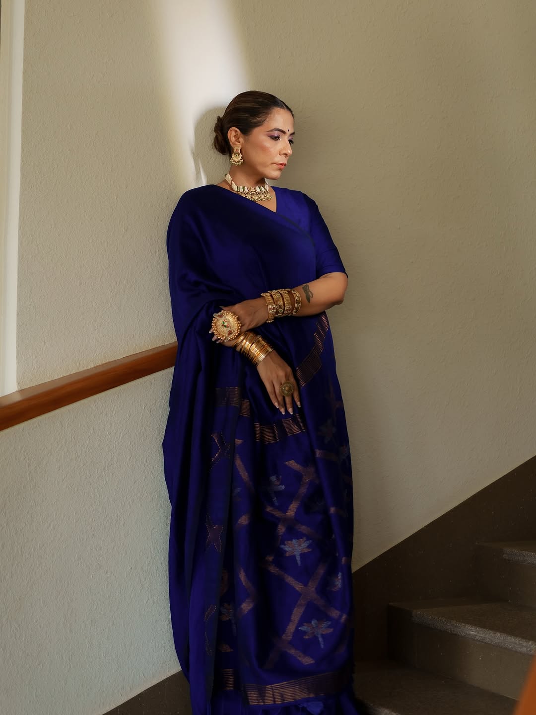 Blue Lotus Saree - Eternity by Sakshi