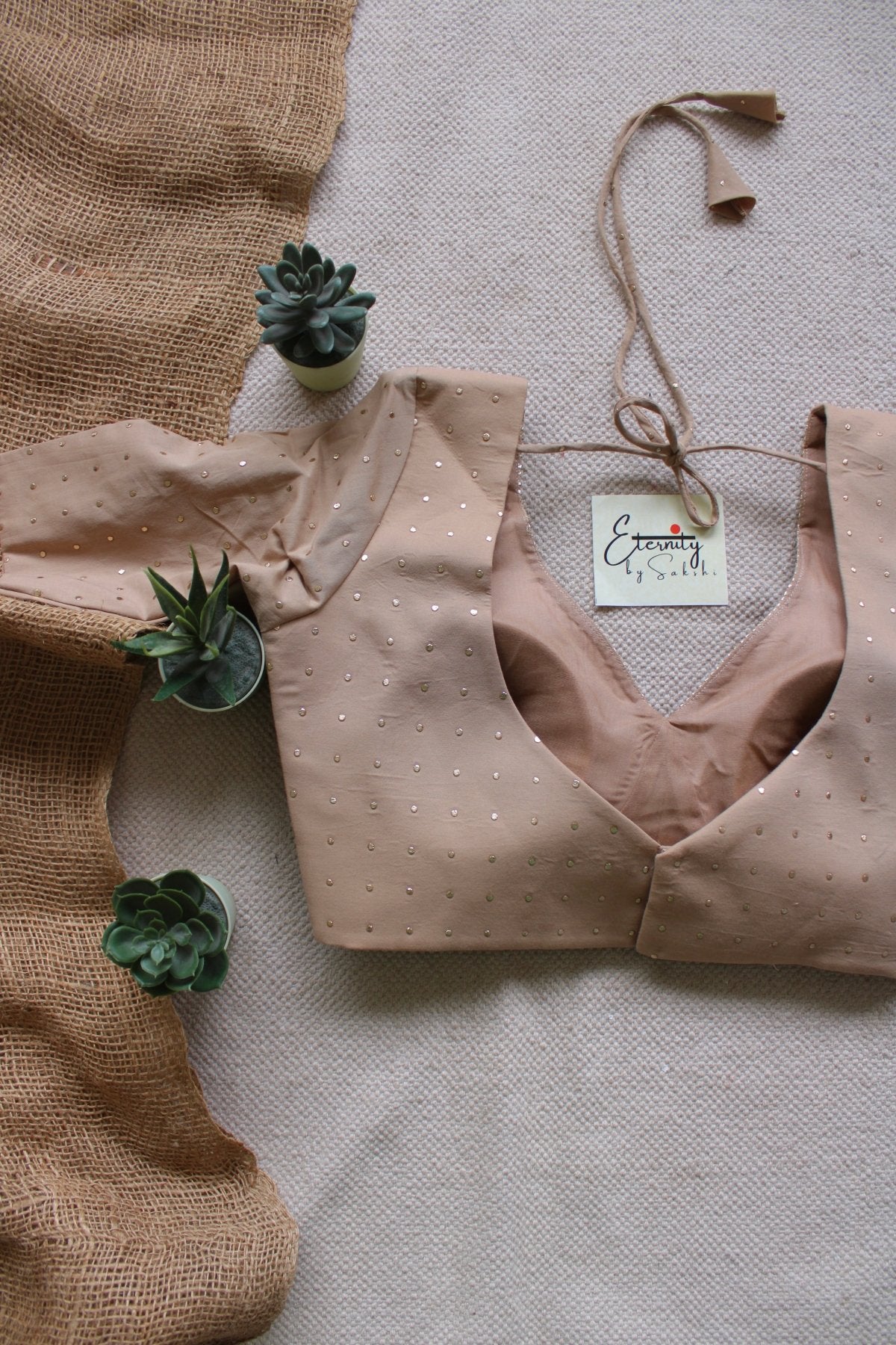 Beige Gulkaari Blouse - Eternity by Sakshi