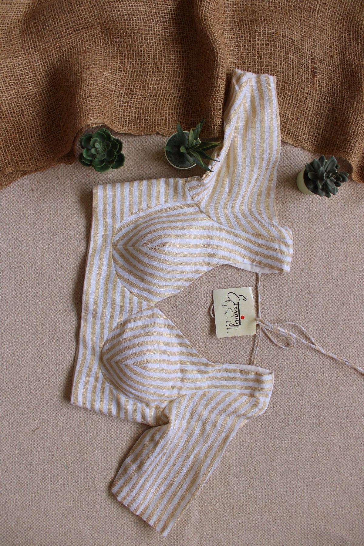 White Linen With Sleeves Blouse - Eternity by Sakshi