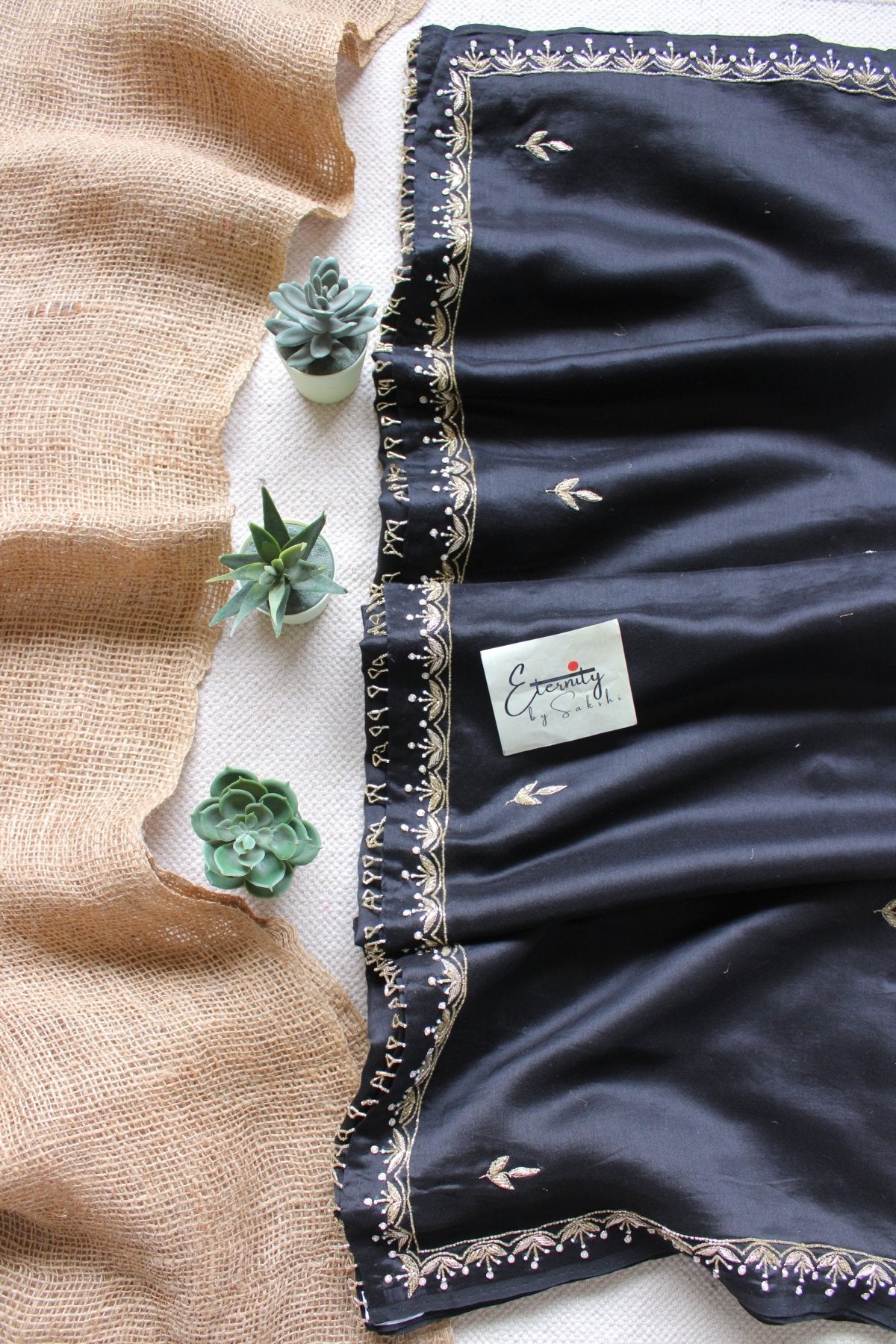 Black Nazrana Saree - Eternity by Sakshi