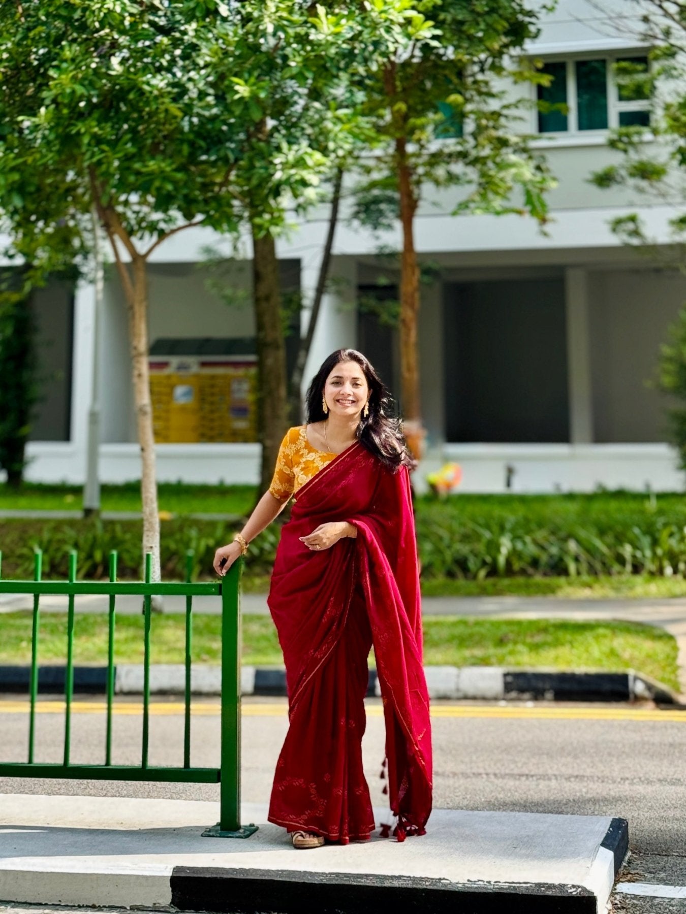 Maroon Parv Saree - Eternity by Sakshi