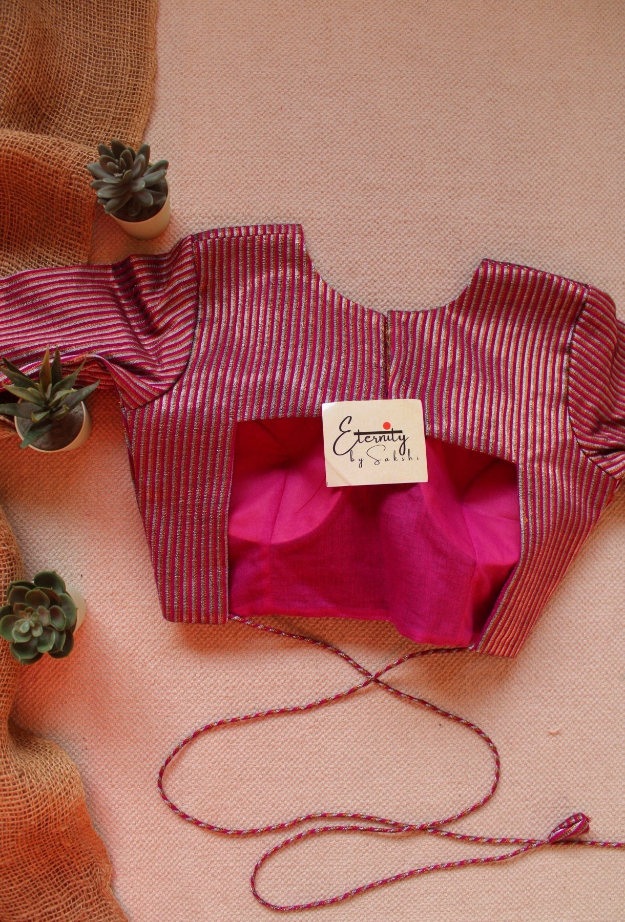 Pink Rimjhim Blouse - Eternity by Sakshi